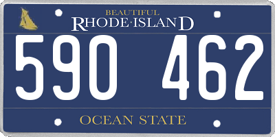 RI license plate 590462