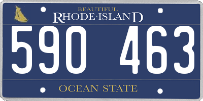 RI license plate 590463