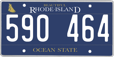 RI license plate 590464