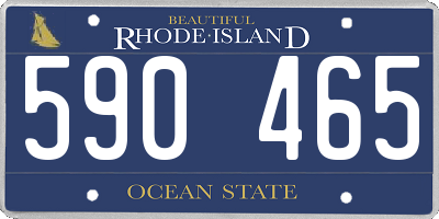 RI license plate 590465