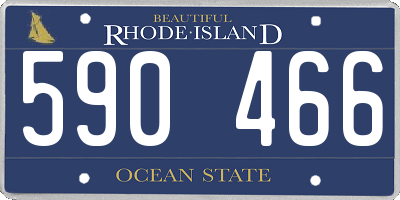 RI license plate 590466