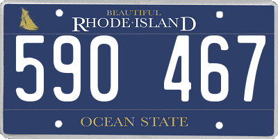 RI license plate 590467