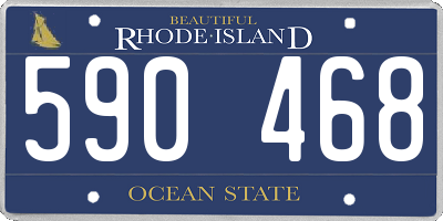 RI license plate 590468
