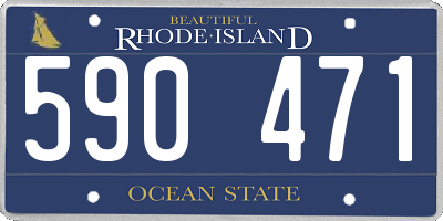 RI license plate 590471