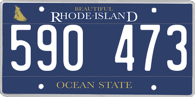 RI license plate 590473