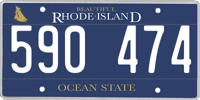 RI license plate 590474