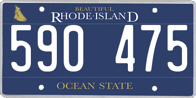 RI license plate 590475