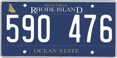 RI license plate 590476