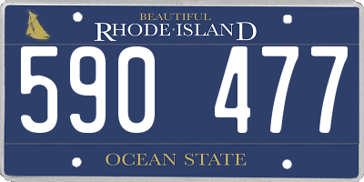 RI license plate 590477