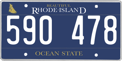 RI license plate 590478