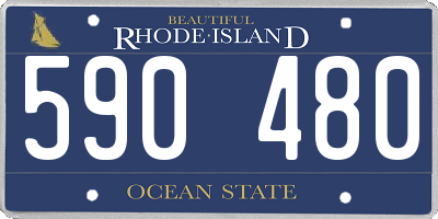 RI license plate 590480