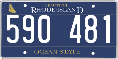 RI license plate 590481