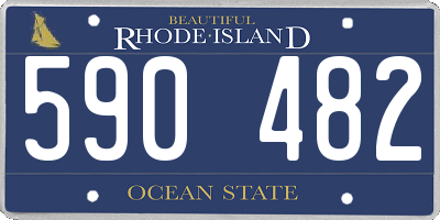 RI license plate 590482