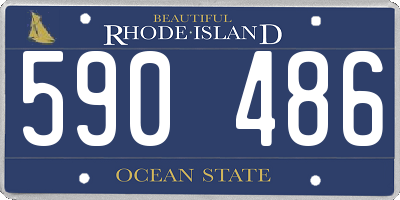 RI license plate 590486
