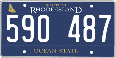 RI license plate 590487
