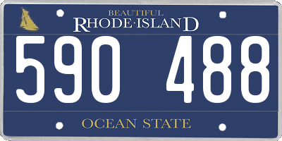 RI license plate 590488
