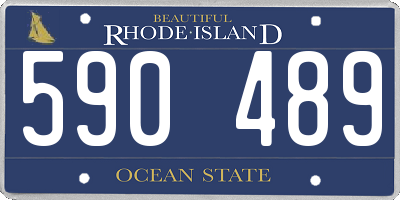 RI license plate 590489