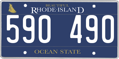 RI license plate 590490