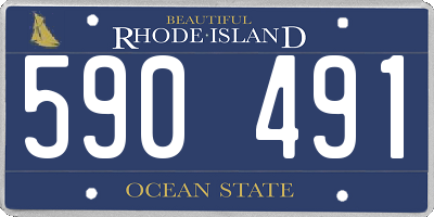 RI license plate 590491