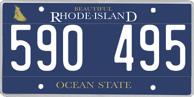 RI license plate 590495