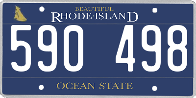 RI license plate 590498