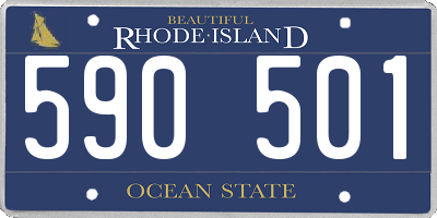 RI license plate 590501