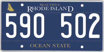 RI license plate 590502
