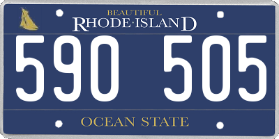 RI license plate 590505