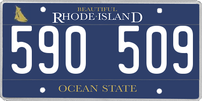 RI license plate 590509