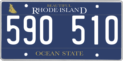 RI license plate 590510