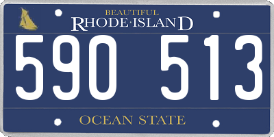 RI license plate 590513