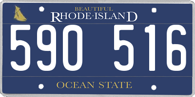 RI license plate 590516