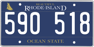 RI license plate 590518
