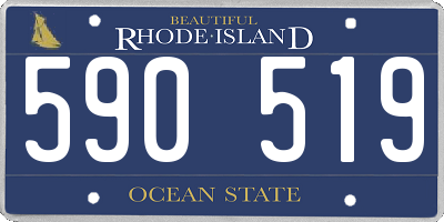 RI license plate 590519