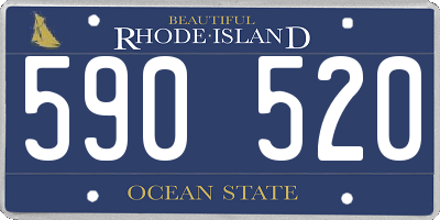 RI license plate 590520