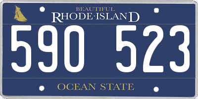 RI license plate 590523