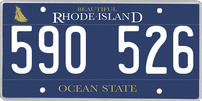 RI license plate 590526