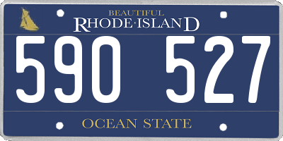 RI license plate 590527