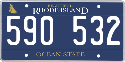 RI license plate 590532