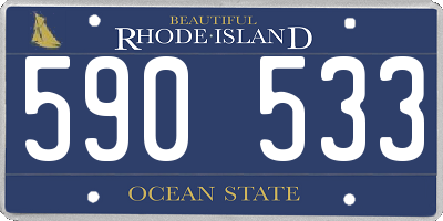RI license plate 590533