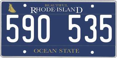 RI license plate 590535