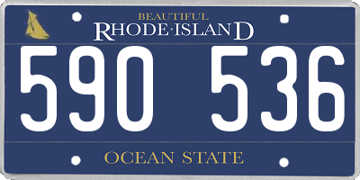 RI license plate 590536