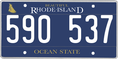 RI license plate 590537