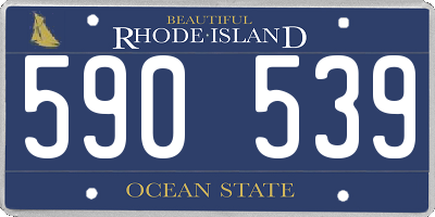 RI license plate 590539