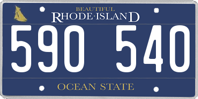 RI license plate 590540