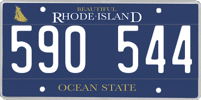 RI license plate 590544