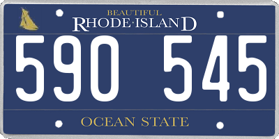 RI license plate 590545