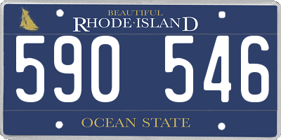 RI license plate 590546