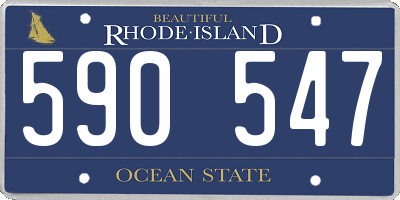 RI license plate 590547