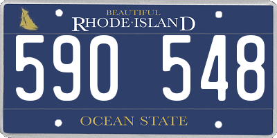 RI license plate 590548